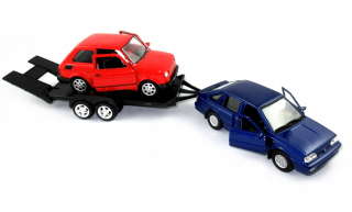 Autíčko pre deti - POLONEZ + FIAT 126P + LAWETA MODEL WELLY 1:34