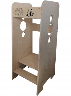 Personalizovaný pomocník do kuchyne Montessori kuchynský pomocník s menom