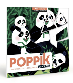 Nálepky na Poppik - Puzzle Wild Animals - Vek 5