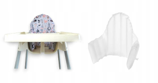 Stolička na kŕmenie LolekMorolek 40 x 70 x 3 cm + stolička na kŕmenie Ikea 90 x 56 x 59 cm