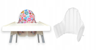 Stolička na kŕmenie LolekMorolek 40 x 70 x 3 cm + stolička na kŕmenie Ikea 90 x 56 x 59 cm