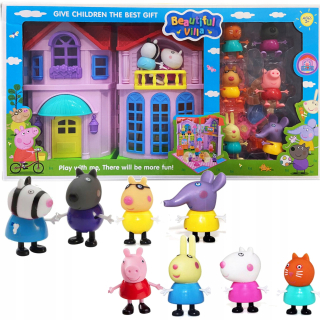 PEPPA PIG HOUSE Súprava 4 figúrok + DOPLNKY