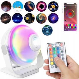 PROJEKTOR SMART PLANETARIUM STARS RGBW NOČNÁ LAMPA BT SPEAKER APP DIAĽKOVÉ