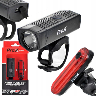 Osvetlenie na bicykel Prox AERO PLUS SET 400 lm USB