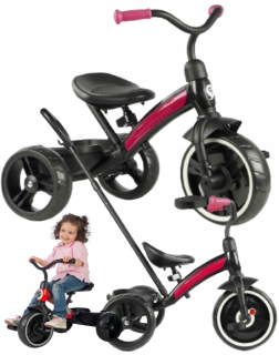Trojkolka Qplay Tricycle Čierna, červená