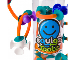 Hrkálka, chrastítko - Squigz Squigz Sylicon 18 ks terapia