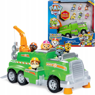 Rozprávkové autíčko - PAW PATROL ROCK TEAM ZRNNÝ VOZÍK A 6 OBRÁZKOV