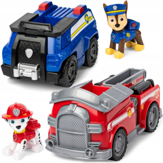 Rozprávkové autíčko - PSI PATROL Marshall Chase + Policajné auto Fire Truck