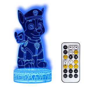 LED projektor nočnej oblohy - 3D PSI Patrol Paw Chase nočné svetlo LED + Pilot