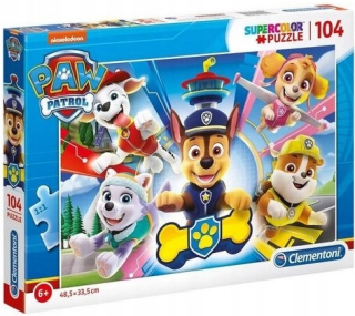 PSI hliadka Paw Puzzle 104 Clementoni elementy