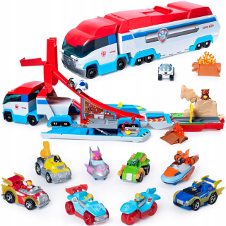 Rozprávkové autíčko - PAW PATROL DISPLAY PATROL 2-IN-1 + 9 VOZIDIEL