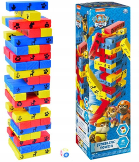 Dog Dancing Patrol veža Jenga Spin Majster