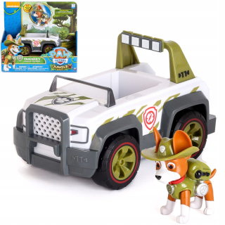 Rozprávkové autíčko - PSI Patrol Tracker figúrka + Auto Jungle záchranný