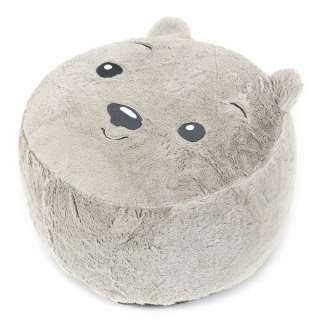 Detský sedací vak - pufa - Detské pouf Medvedí 30x45cm šedá nafukovacie