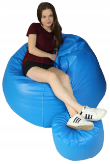 Detský sedací vak - pufa - PUFA sedadlo vak XXXXL 135 cm + stúpačka