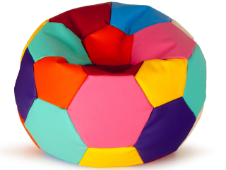 Detský sedací vak - pufa - Pouf ples pre deti XL poufs Balls Sack ramenom