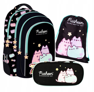 Viackomorový školský batoh Pusheen St. Majewski Multicolor 22 l + 2 ďalšie produkty