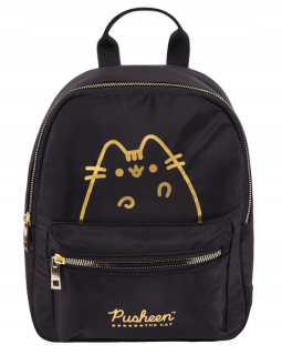 Jednokomorový školský batoh Pusheen St. Majewski čierna, Odtiene žltej a zlatej 8 l