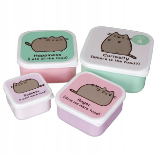Raňajkový box PUSHEEN, nádoba na obed 4 ks