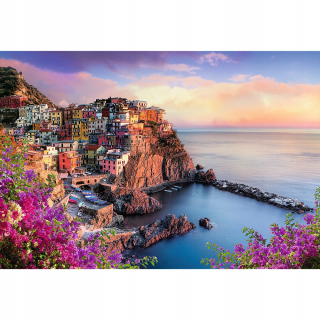 Puzzle 1500 Pohľad na mesto Manreola Taliansko Trefl