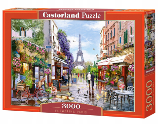 Puzzle 3000 kvitnúce Paris kvety