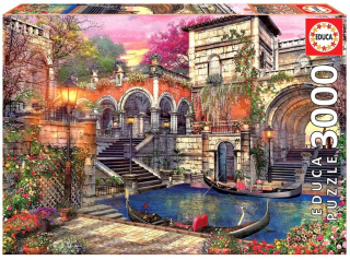 Puzzle 3000 Romantika v Benátkach G3, Educa