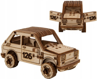 3D puzzle pre skladanie modelov Maluch FIAT 126p