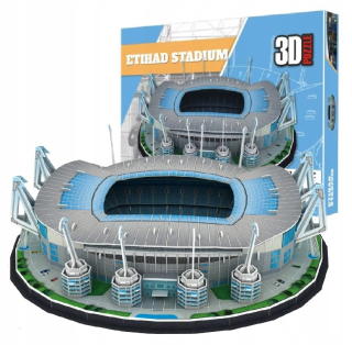 3D PUZZLE ETIHAD MANCHESTER PREMIER LEAGUE FUTBALOVÝ ŠTADIÓN 119 ELEMENTOV