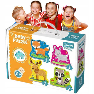 Edukačné PUZZZLE pre 2-ročné deti Lesné zvieratká!!