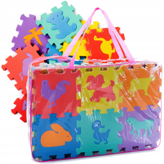 Farebné penové puzzle podložka XL nastavenia 72 ks.