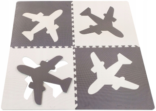 Penové puzzle penová podložka 62x62 4 ks rovina