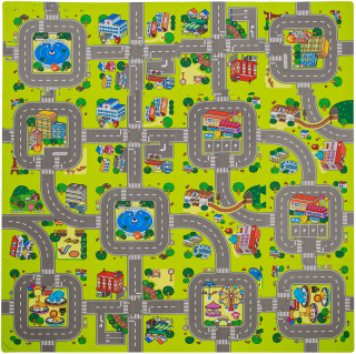 PENOVÉ PUZZLE PENY MAT MESTSKÉ ULICE 180x180
