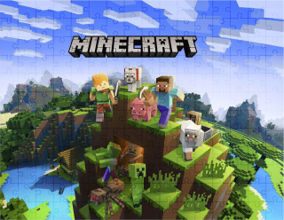 Puzzle s Minecraft 252 EL tlače. A3 hit!