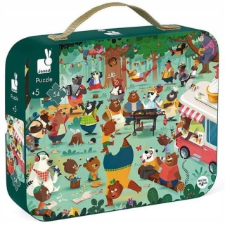 PUZZLE v kufri RODINA MEDVEDÍ 54 ks. 5+ JANOD