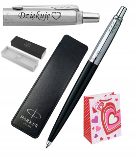 Guľôčkové pero Parker Jotter, čierno-strieborné