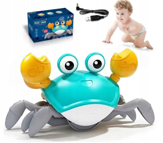 Krabie krab interaktívne zvukovú batériu Hudobná hudba svetlo senzor