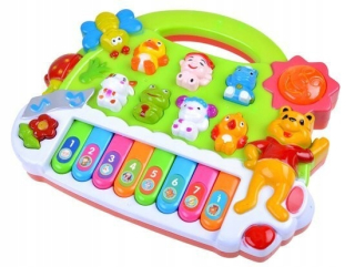 Piano hrá zvuky hudby. Hudobné organizácie