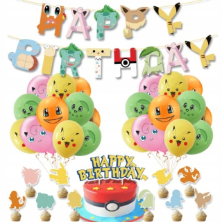 Balóny na párty - Pikachu Pokemon Birthday Dekorácia Balóniky sadu
