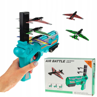 Lietadlo pre deti - Lietadlo launcher gun + 4x lietadlo Automat