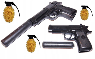 Pištoľ pre deti - Pištoľ Colt Metal Heavy V1 + 500 Balls FREE
