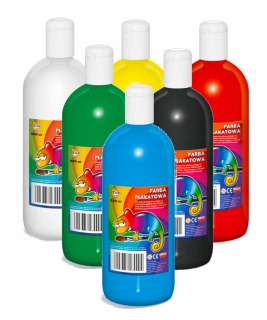 Otocki plagátové farby 6 ks x 500 ml