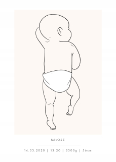 Obraz do detskej izby - Plagát Newborn Metric. Skin 40x50 MN05