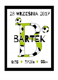 Obraz do detskej izby - Poster Frame Metric Prayer futbal 30x40