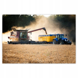 Detské samolepky na stenu - Samolepiace poster 120x80 úrodu kombajn Traktor