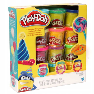 Glitter Play-Doh Ciastolina 12 tub + nôž + valček