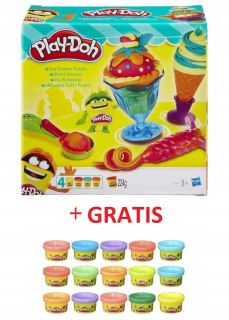 Play-Doh nastaviť Rainbow Desserts + Zadarmo 15 vaňou