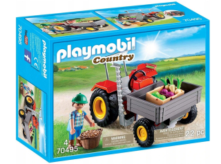 Stavebnica - Playmobil Cauntry Tractor with box 70495