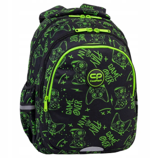 CoolPack viackomorový školský batoh, čierny, Odtiene zelenej, 21 rokov