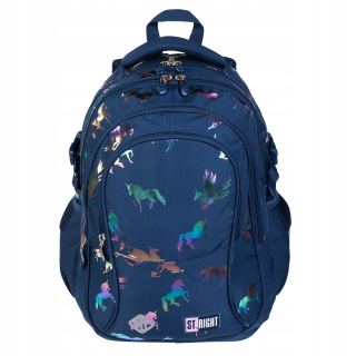Školský batoh - Holo Unicorns School Backpack St.right 4-CHAMBER