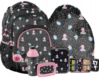 Školský batoh - Školský batoh pre dievča Set Unicorns
